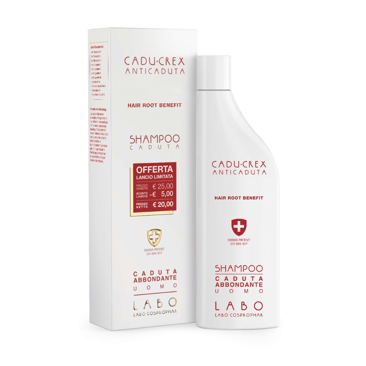 Cadu-Crex Shampoo Anticaduta Hair Root Benefit Caduta Abbondante Uomo 150ml-1