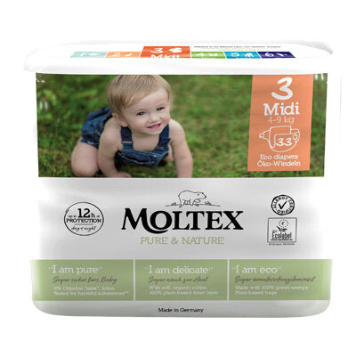 Pannolini Moltex Pure&Nature Midi Taglia 3 -4/9kg- 33 Pezzi-2