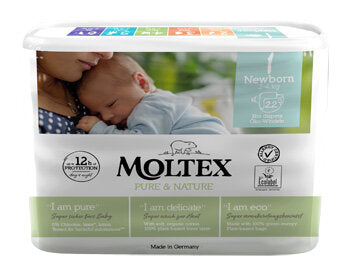 Moltex Pure&Nature New Born Pannolini 2/4kg Taglia 1 22 Pezzi-2