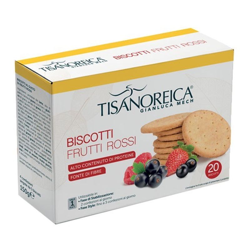 Tisanoreica biscotti al gusto di frutti rossi 150g-1