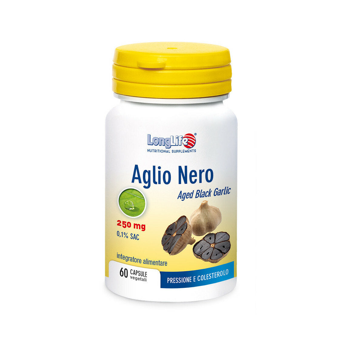 Longlife Aglio Nero regolarità di pressione e colesterolo 60 capsule-2