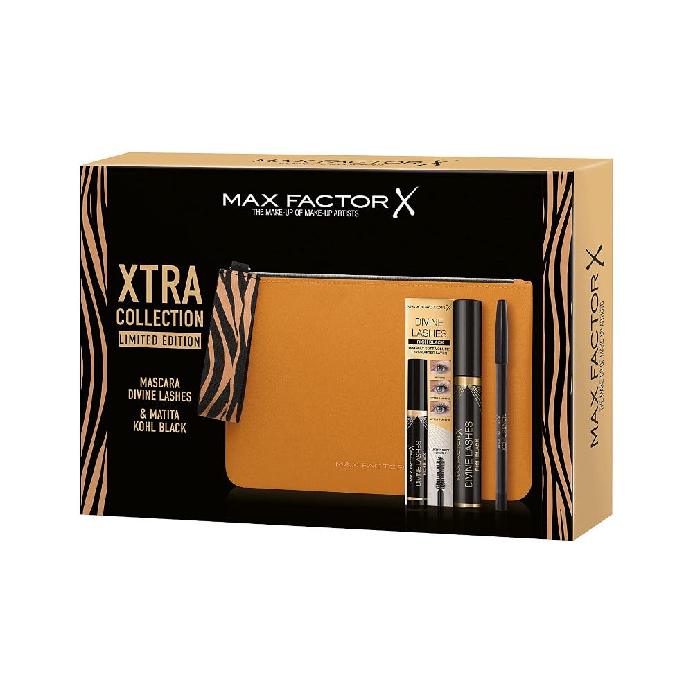 Max Factor Kit Pochette Jungle Trend + Mascara 8ml + Matita Occhi Kohl Kajal 1,2g-1