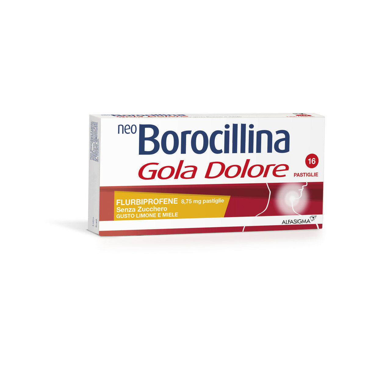 Neoborocillina Gola Dolore 16 Pastiglie Senza Zucchero gusto limone/miele 16 pastiglie-2