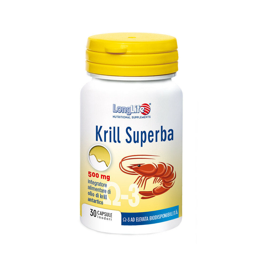 Longlife Krill Superba integratore alimentare per il colesterolo 30 capsule-2