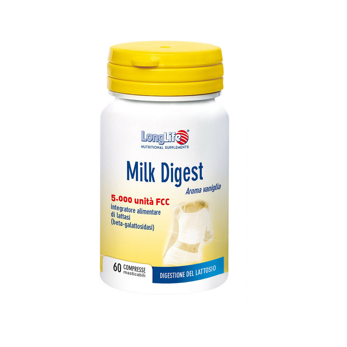 LongLife Milk Digest 5.000 Unità FCC Digestione Del Lattosio 60 Compresse-2