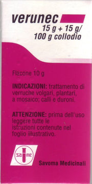 Verunec Flacone 10 Grammi 15 Gr + 15 Gr/100 Gr Collodio-1