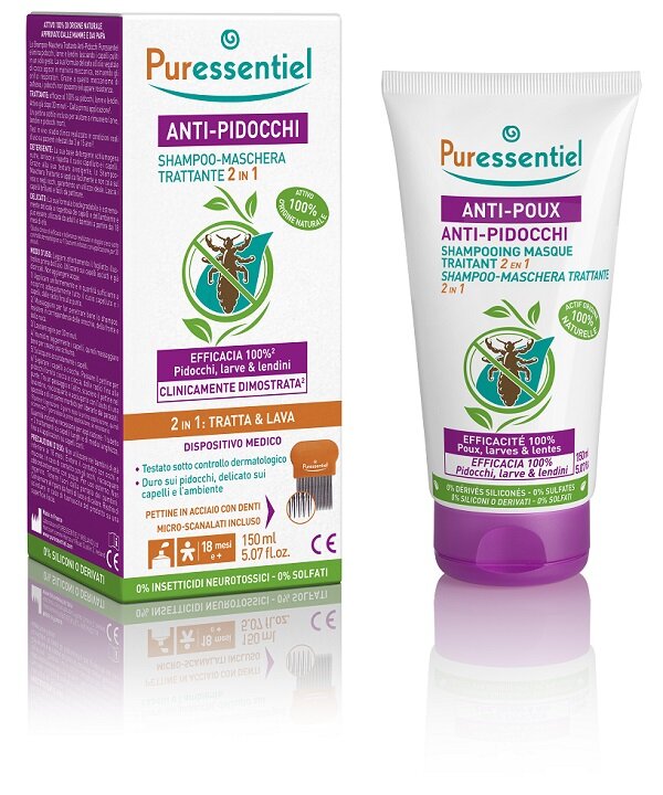 Puressentiel Anti-Pidocchi shampoo-maschera trattante 2in1 150ml-2