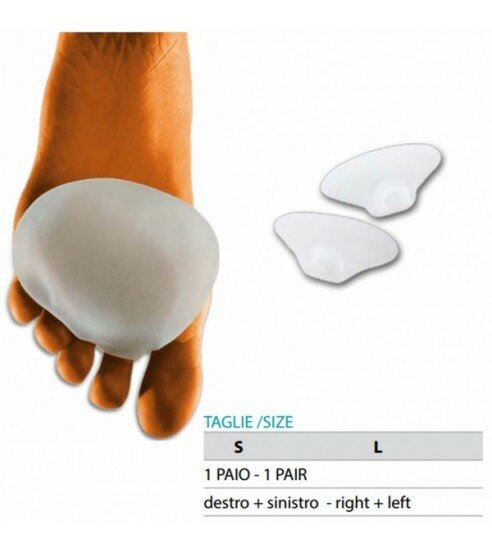 Orione Ok Ped G201 Cuscinetto Metatarsale Gel Polimero Destro + Sinistro Taglia L 1 Paio-2