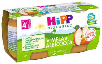 Hipp Omogeneizzato Bio mela e albicocca 2x80g-2