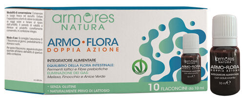 Armores Natura Armo Flora Doppia Azione per il benessere della flora intestinale 10 flaconcini-2