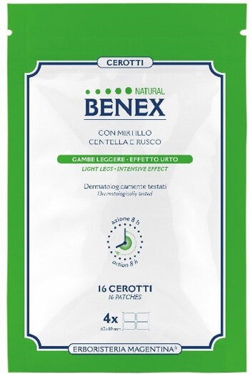Erboristeria Magentina Natural Benex Gambe Leggere Effetto Urto 16 Cerotti-2
