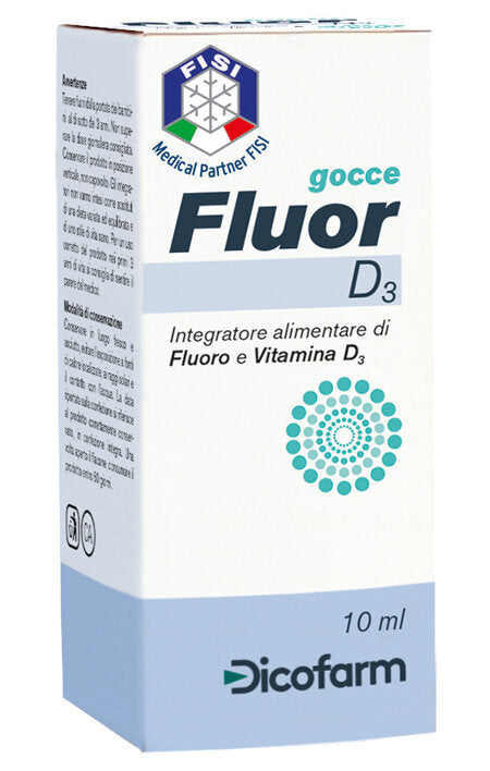 Fluor D3 Gocce integratore di vitamina D3 e fluoro 10ml-2