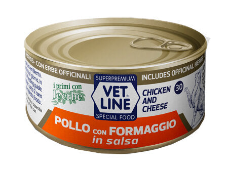 Vet Line Per Gatto Pollo Con Formaggio In Salsa 70g-2