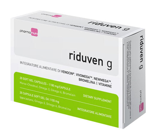 Riduven G integratore alimentare utile per il drenaggio e per il microcircolo 20 capsule-2