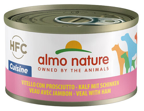 Almo Nature HFC Cuisine Vitello con Prosciutto alimento umido per cani adulti 95g-1