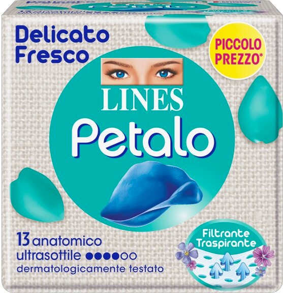 Lines Petalo Delicato e Fresco 13 Assorbenti Anatomici-2