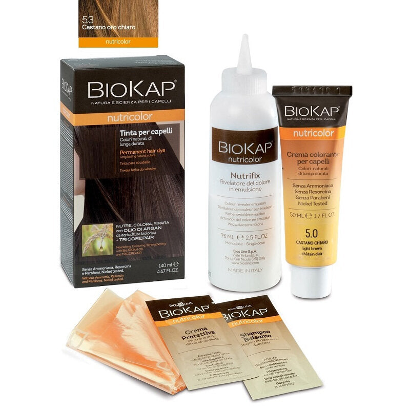 Biosline Biokap Nutricolor 5.3 tinta per capelli colore Castano Oro Chiaro 140ml-2
