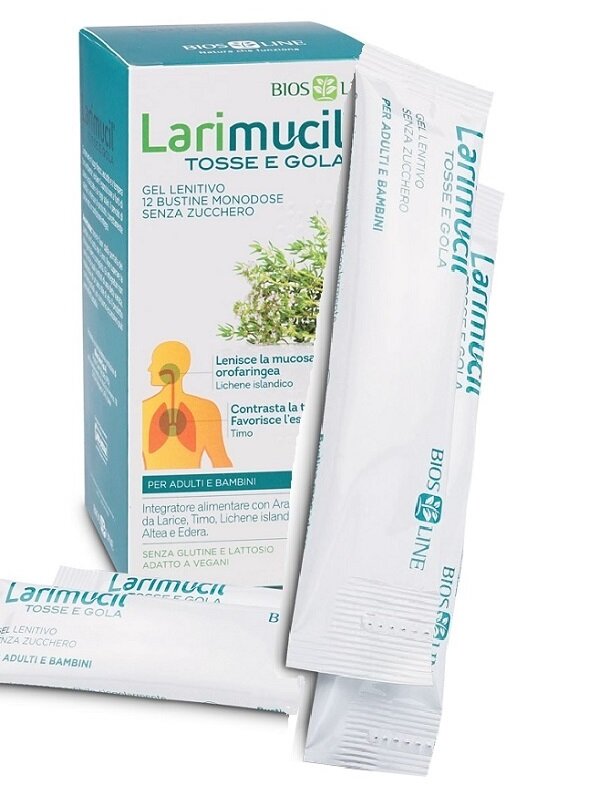 Biosline Larimucil Tosse e Gola gel lenitivo 12 bustine monodose-2