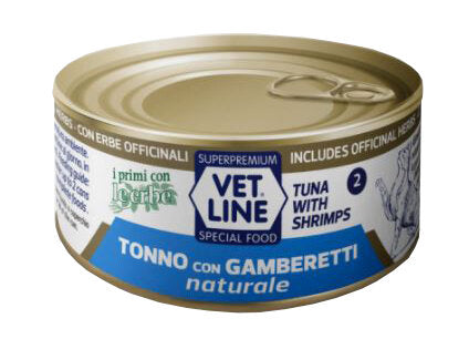 Vet Line Gatto Al Tonno E Gamberetti Lattina 70gr-2