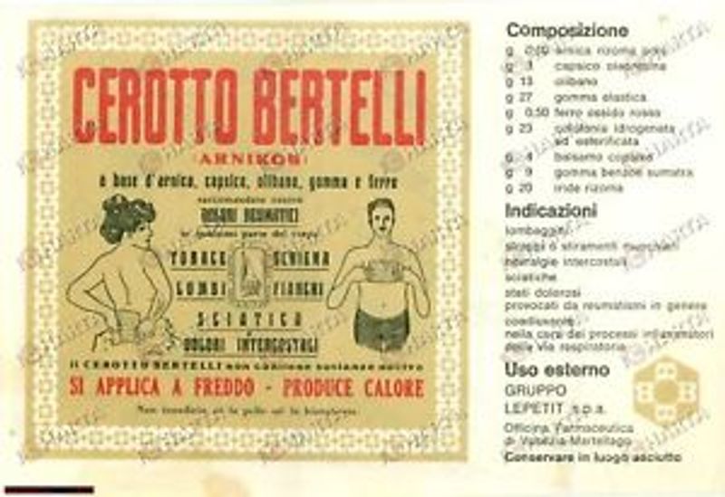 Cerotto Bertelli Medio Dolori articolari e muscolari 16x12cm-1