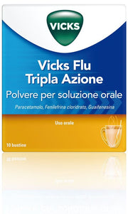 Vicks Flu Tripla Azione raffreddore e influenza 10 bustine-0