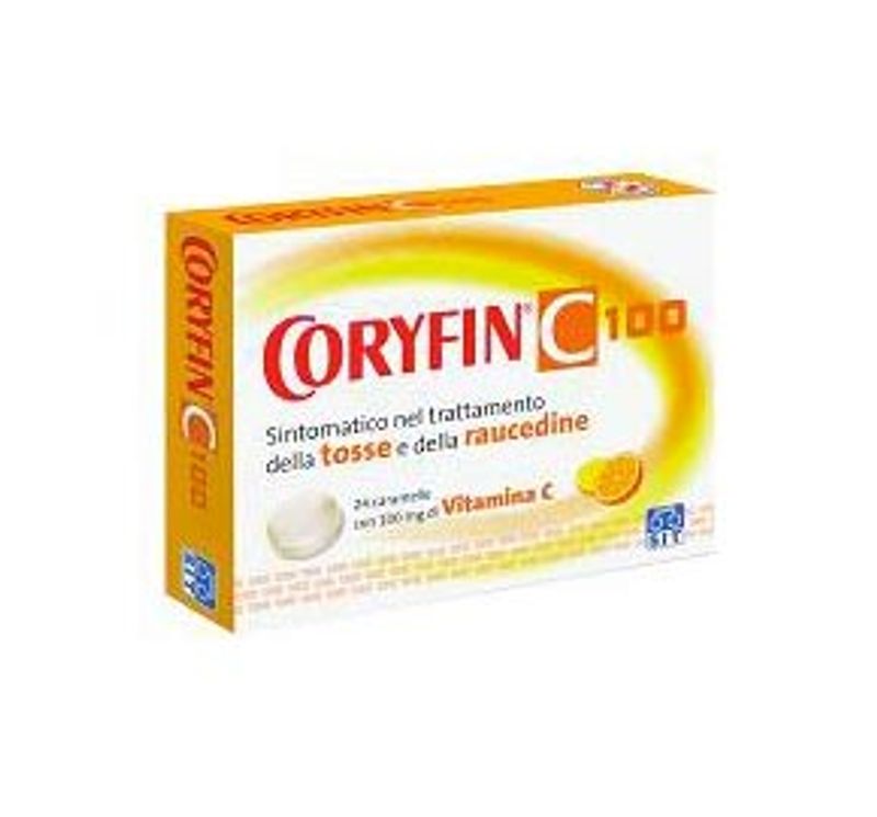 Coryfin C 100 tosse e raucedine 24 caramelle-1