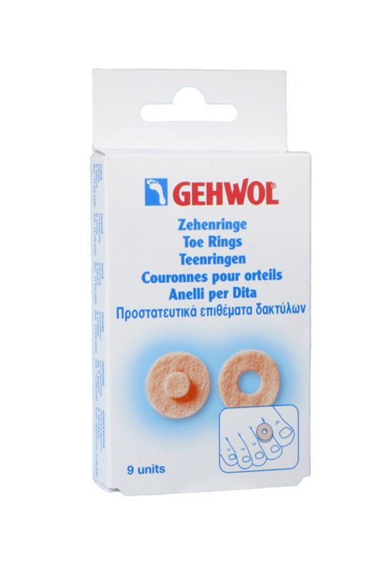 Gehwol Anelli tondi per dita dei piedi 9 pezzi-1