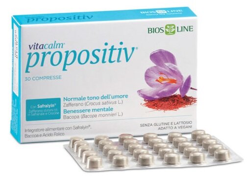 BiosLine Vitacalm Propositv utile per il tono dell'umore 30 compresse-2