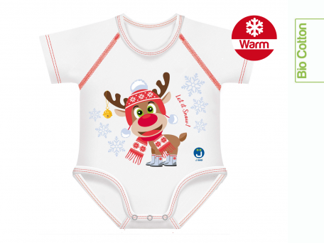 J Bimbi Body Bio Invernale Cotone Warm Renna 0-36 Mesi-1