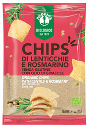 Probios chips biologiche di lenticchie e rosmarino senza glutine 40g-2