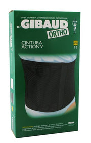 Dr. Gibaud Ortho Cintura Action V lombalgie e sciatalgie TG 01 nera circonferenza da 78 a 89-1