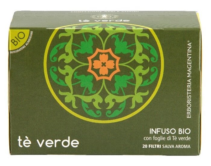 Erboristeria Magentina Tè Verde Infuso Bio 20 Filtri-2