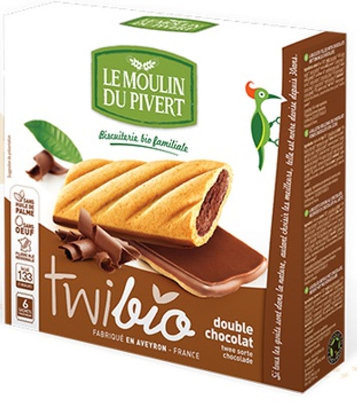 Twibio - Biscotti ripieni di marmellata di cioccolato 150g-2