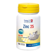 Longlife Zinc 25mg per le difese immunitarie 100 compresse divisibili-0