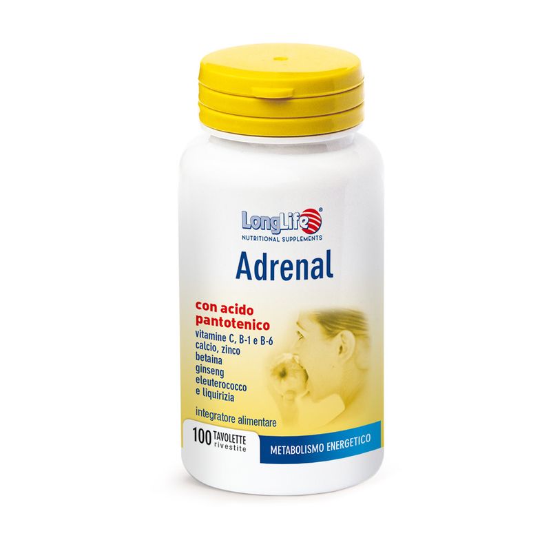 Longlife Adrenal per il metabolismo energetico 100 tavolette rivestite-0