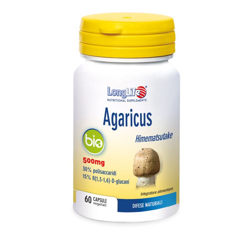 Longlife Agaricus Bio sistema immunitario 60 capsule vegetali-0