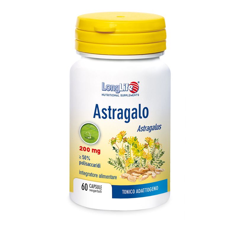 Longlife Astragalo 200mg tonico adattogeno 60 capsule-0