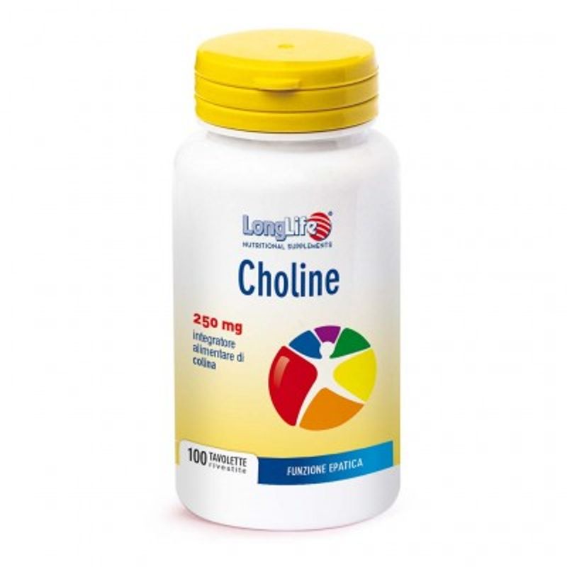 Longlife Choline 250mg tonico psico-fisico 100 tavolette-1