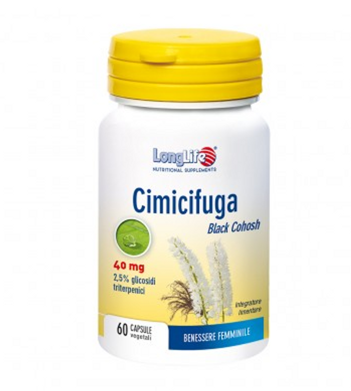 Longlife Cimicifuga 40mg benessere femminile 60 capsule vegetali-1