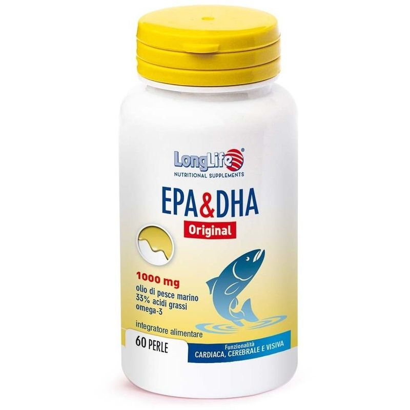 Longlife EPA & DHA Original funzionalità cardiovascolare 60 perle-1