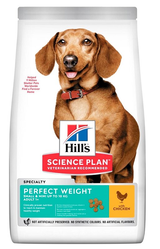 Hill's Science Plan Perfect Weight Small & Mini Adult Con Pollo Cibo Secco Per Cani 1,5kg-1