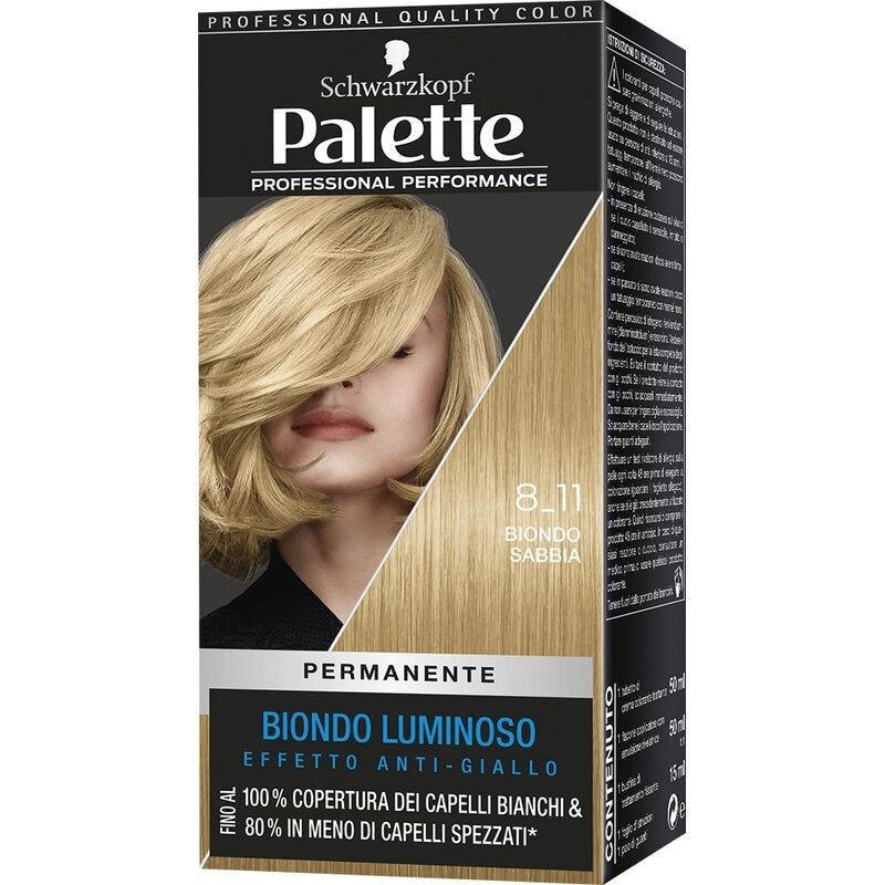 Schwarzkopf Palette Professional Performance Colorazione Permanente 8-11 Biondo Sabbia 170g-2
