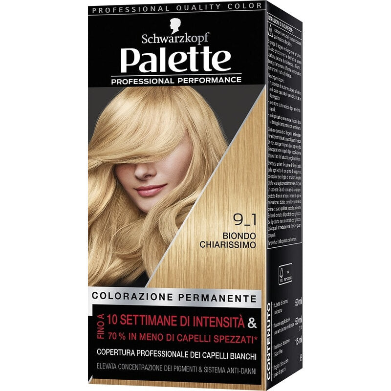 Schwarzkopf Palette Professional Performance Colorazione Permanente 9-1 Biondo Chiarissimo 170g-1