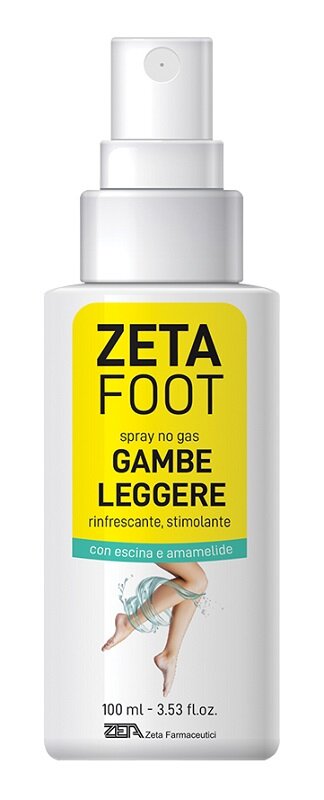 Zeta Foot gambe leggere rinfrescante e stimolante spray no gas 100ml-2