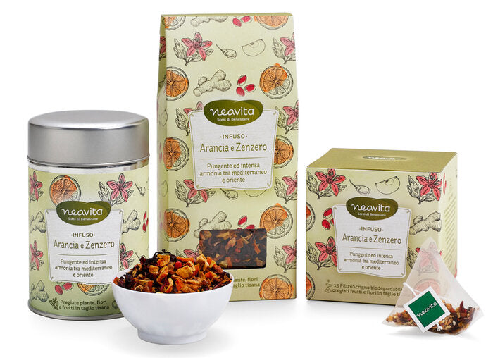 Neavita Infuso Arancia e Zenzero 100g silver tin-2