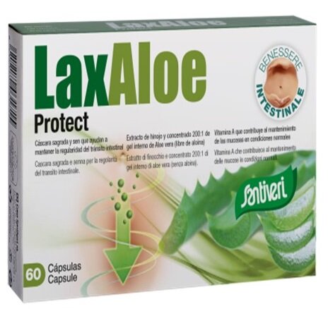 Santiveri LaxAloe Protect per il benessere intestinale 60 capsule vegetali-2
