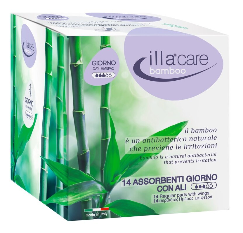 Illacare Bamboo Giorno 14 Assorbenti Con Ali-2