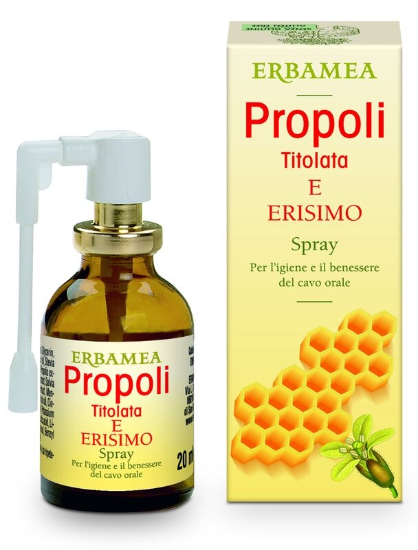 Erbamea Propoli Titolata e Erisimo spray per il benessere del cavo orale 20ml-2