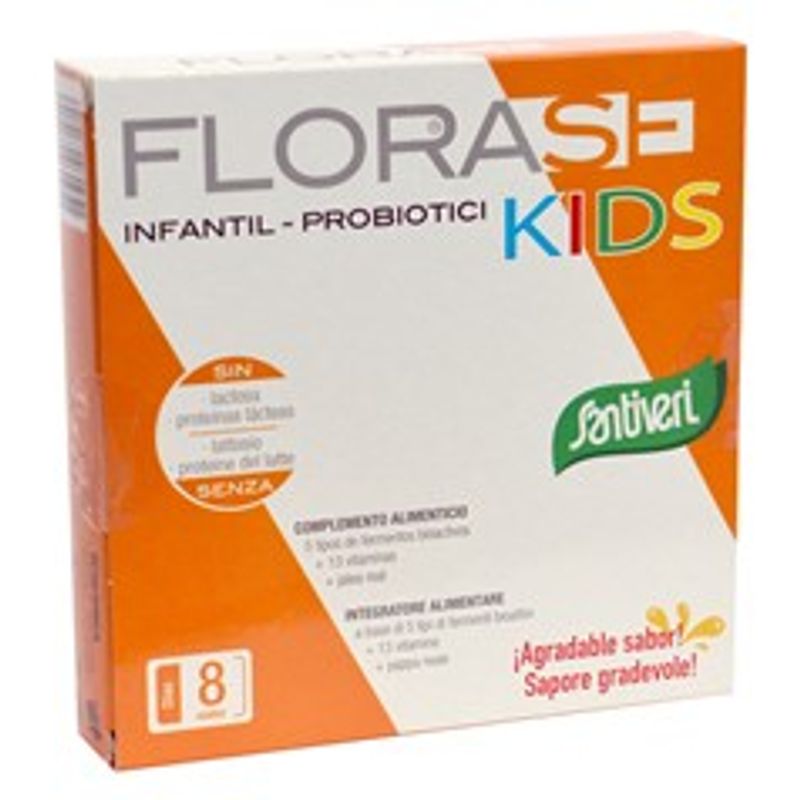 FLORAse Kids Infantil-Probiotici difese immunitarie 8 flaconi-1