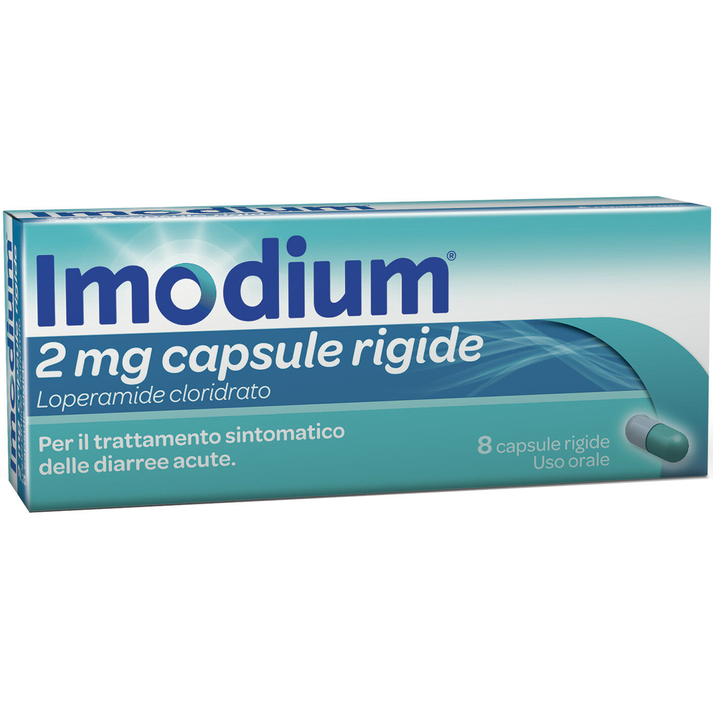 Imodium Loperamide Cloridrato 2mg antidiarroico 8 capsule rigide-2